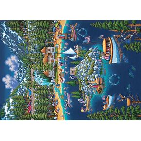 Buffalo Games - Dowdle - Lake Tahoe - 300 Piece Jigsaw Puzzle for Adults -Challenging Puzzle Perfect for Game Nights - Finished Size is 21.25 x 15.00