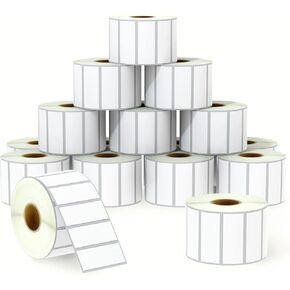 BETCKEY - 2.5" x 1" (64 mm x 25 mm) Multipurpose & Barcode Labels Compatible with Zebra & Rollo Label Printer,Premium Adhesive & Perforated [2 Rolls, 2760 Labels] in Kuwait