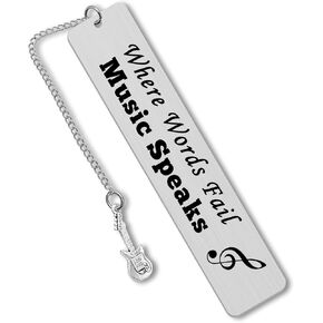 Music Lovers Gifts Ideas Inspirational Bookmark Gifts Musicians Gifts for Women Men Book Lovers Gifts for Daughter Son Guitar Bass Piano Player Music Teacher Student Encouragement Graduation Gifts