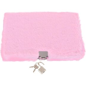 دفتر Nuobesty Plush مع Lock Faux Fur Secret Secret Diary جميل دفتر Notebook Diary Notebook for Girls Women A5