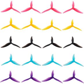 20PCS Props Props Propeller Gemfan Hurricane 51477 Smooth FPV Racing Props 5.1inch 3-paddle Propeller CW CCW Props مع فتحة تثبيت 5 مم لـ 2206-2407 Motor for FPV Racing Drone