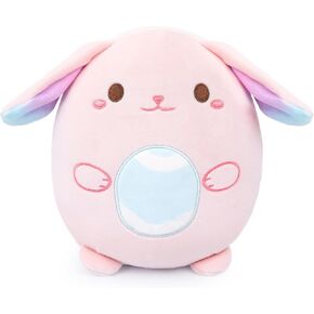 Easter Plush Bunny Stuffed Animals Toy for Kids, Easter Bunny Plushies Stuffed Gray Rabbit Doll, Easter Basket Stuffers Easter Party Favors Easter Gift for Girls Boys