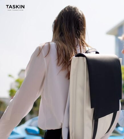 Taskin Revel | Premium Quality Laptop Backpack for Women | Designed in California/Made in Taiwan (White) in Saudi Arabia