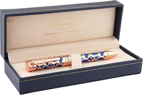Conklin Endura Deco Crest Ballpoint Pen in Blue with Rose Gold Accents – Elegant Writing Instrument Pen Company in Kuwait