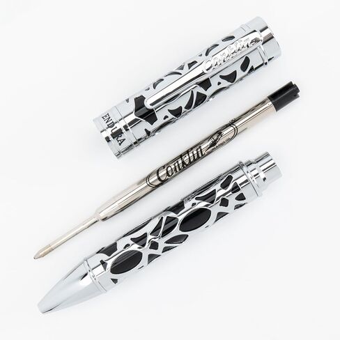 Conklin Endura Deco Crest Ballpoint Pen in Blue with Rose Gold Accents – Elegant Writing Instrument Pen Company in Kuwait