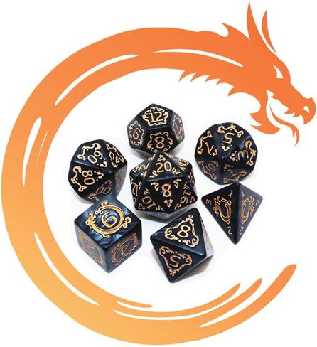 مجموعة DND Polyhedral DND ، 6PACK DUBLE COLORS مجموعات مع D4 D6 D8 D10 D ٪ D12 D12 متوافقة مع الأبراج المحصنة والتنين D&D RPG MTG GAMES (6Colors 42 قطعة) in Kuwait