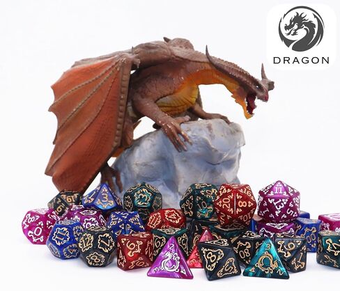 مجموعة DND Polyhedral DND ، 6PACK DUBLE COLORS مجموعات مع D4 D6 D8 D10 D ٪ D12 D12 متوافقة مع الأبراج المحصنة والتنين D&D RPG MTG GAMES (6Colors 42 قطعة) in Kuwait