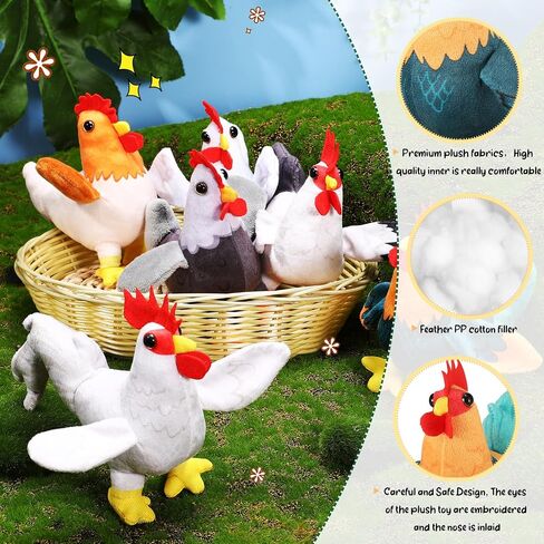 Kasyat 6 Pieces Mini Plush Furry Farm Animal Toys Soft Horse Pig Cattle Rabbit Dog Sheep Doll Stuffed Plush Farm Animals for Christmas Stocking Stuffers Birthday Party Decoration(Animals) in Kuwait