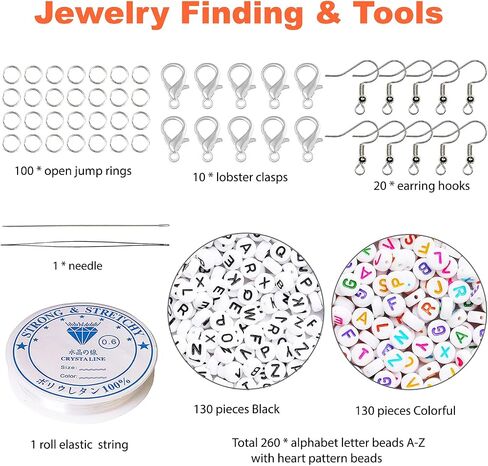 KERGAEN 48000pcs 2mm Seed Beads & Alphabet Beads Kit - 12/0 Ultra-Fine Jewelry Making Supplies with Elastic String, Earring Hooks, Clasps - Complete DIY Craft Set for Bracelets, Necklaces in Kuwait