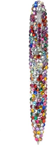 Bling Austrian Crystal Rhinestone Retractable Ball Point Metal Writing Pens, 4.3 x 0.38 Inches, Medium Point, Black and blue Ink, Assorted Colors (colorful) in Saudi Arabia