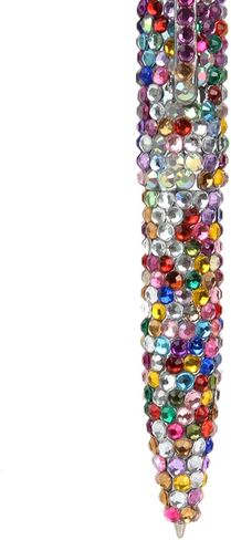 Bling Austrian Crystal Rhinestone Retractable Ball Point Metal Writing Pens, 4.3 x 0.38 Inches, Medium Point, Black and blue Ink, Assorted Colors (colorful) in Saudi Arabia
