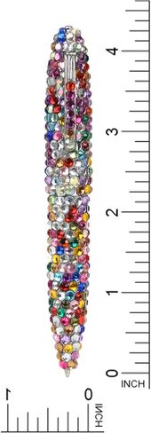 Bling Austrian Crystal Rhinestone Retractable Ball Point Metal Writing Pens, 4.3 x 0.38 Inches, Medium Point, Black and blue Ink, Assorted Colors (colorful) in Saudi Arabia