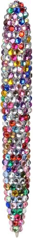 Bling Austrian Crystal Rhinestone Retractable Ball Point Metal Writing Pens, 4.3 x 0.38 Inches, Medium Point, Black and blue Ink, Assorted Colors (colorful) in Saudi Arabia