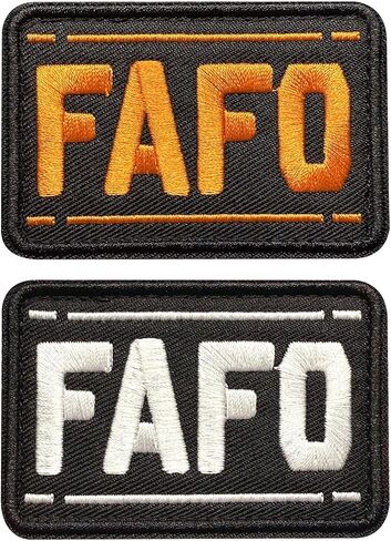 2PCS Tactical Morale Patches, Embroidered Military Hook and Loop Patches, FAFO Funny Meme Patch for Backpacks, Army Vests, Helmets, Dog Harness (2pcs FAFO) in Saudi Arabia