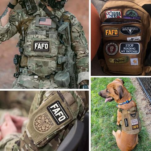 2PCS Tactical Morale Patches, Embroidered Military Hook and Loop Patches, FAFO Funny Meme Patch for Backpacks, Army Vests, Helmets, Dog Harness (2pcs FAFO) in Saudi Arabia