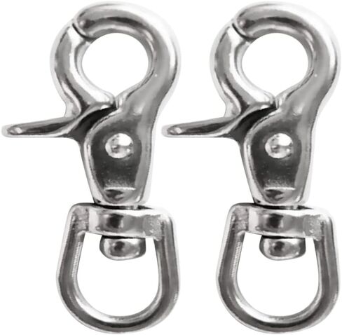 Dovewill Heavy Duty 316 Stainless Steel Lobster Clasp Swivel Snap Hooks Pet Buckle Trigger Clip Dog Horse Lead Keychain 65mm (Silver) (2Pack) in Saudi Arabia