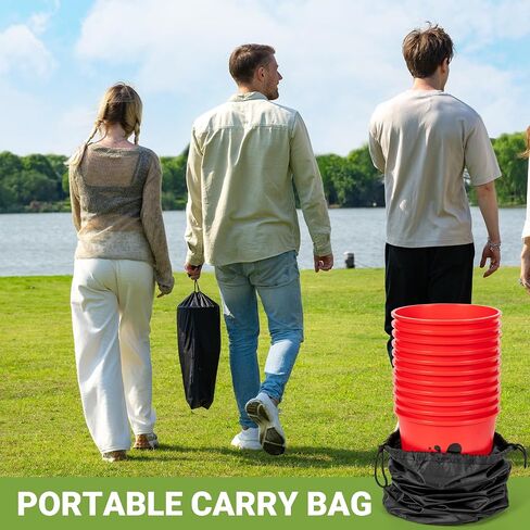 ropoda Giant Yard Pong,Yard Games with Durable Buckets and Balls, Outdoor Game with Carry Bag for The Beach,Lawn, Great Gift Choice for Families（Blue and Black） in Kuwait