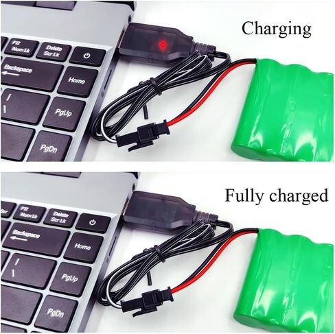 with SM Plug, 4.8V 1500mAh Rechargeable nimh AA Battery Pack, Suitable for rc Cars, Electric Toys and Tools, Equipped with USB Charging Cable in Saudi Arabia