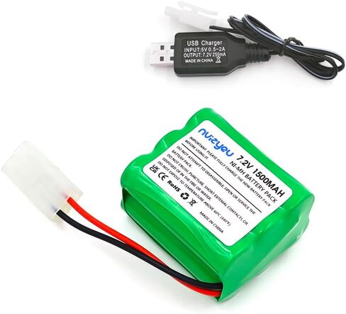 with SM Plug, 4.8V 1500mAh Rechargeable nimh AA Battery Pack, Suitable for rc Cars, Electric Toys and Tools, Equipped with USB Charging Cable in Saudi Arabia