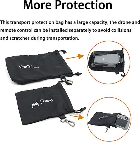 حافظة طائرة واقية لـ Dji Mavic Mini 3/3/4/5 Pro/Air 3s/Neo //Mini 4K RC 2/RC N1/N2 وحدة التحكم عن بعد جيب تخزين محمول لحمل ملحقات الطائرة بدون طيار (الرباط + الخطاف) in Kuwait