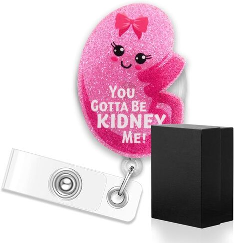 ERHACHAIJIA You Gotta Be Kidney Me Funny Kidney Retractable Badge Reel Gift for Nurse Doctor Urology Urologist Nephrologist (Black) in Saudi Arabia