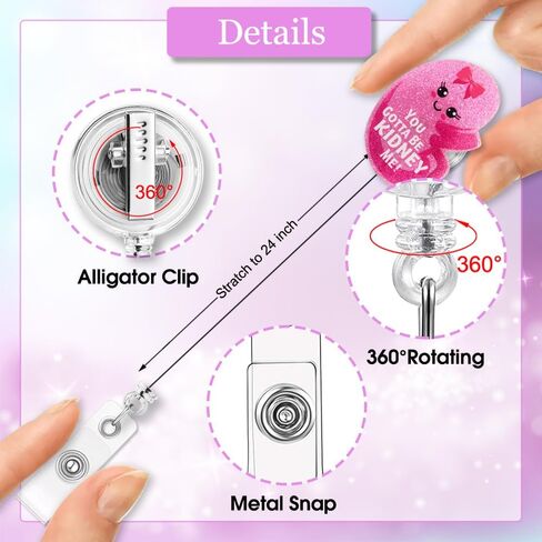 ERHACHAIJIA You Gotta Be Kidney Me Funny Kidney Retractable Badge Reel Gift for Nurse Doctor Urology Urologist Nephrologist (Black) in Saudi Arabia