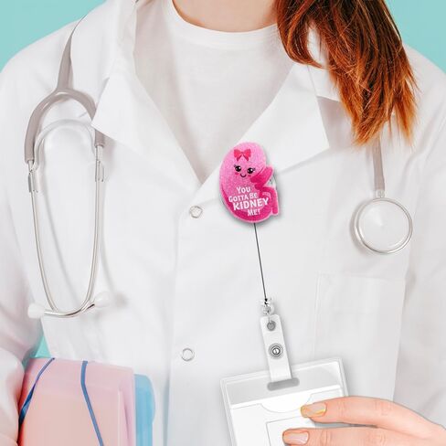 ERHACHAIJIA You Gotta Be Kidney Me Funny Kidney Retractable Badge Reel Gift for Nurse Doctor Urology Urologist Nephrologist (Black) in Saudi Arabia