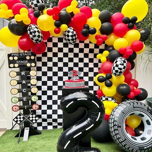 Paready 30PCS Red, Black, Yellow 12 Inch Latex Balloons for Birthday, Baby Shower, Weddings, Engagements, Anniversary, Gender Reveal Party, Bridal Shower, Graduation in Kuwait