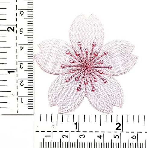 مجموعة تصحيح HHO 3 قطع. Pink Sakura Flowers Patches جميلة الكرز الكرز ملصقات الرسوم المتحركة شعار السترة السترة السترة تصحيح خياطة الحديد على المطرزة هدية شارة الشارة المطرزة in Kuwait
