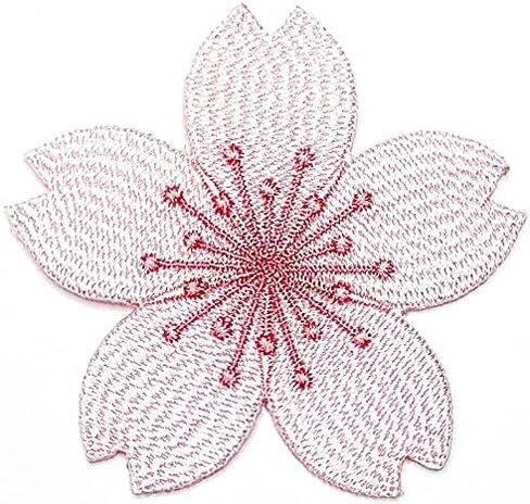 مجموعة تصحيح HHO 3 قطع. Pink Sakura Flowers Patches جميلة الكرز الكرز ملصقات الرسوم المتحركة شعار السترة السترة السترة تصحيح خياطة الحديد على المطرزة هدية شارة الشارة المطرزة in Kuwait