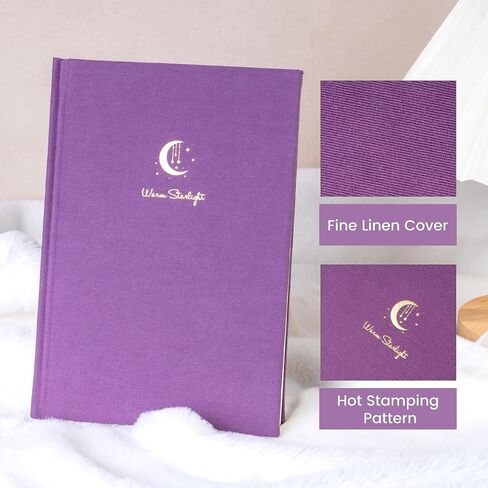 CAGIE Lined Journal Notebook for Women Girls, A5 Hardcover Linen Journals For Writing 256 Pages, Aesthetic Womens Diary, Gifts 8.3'' x 5.7'' Purple in Saudi Arabia