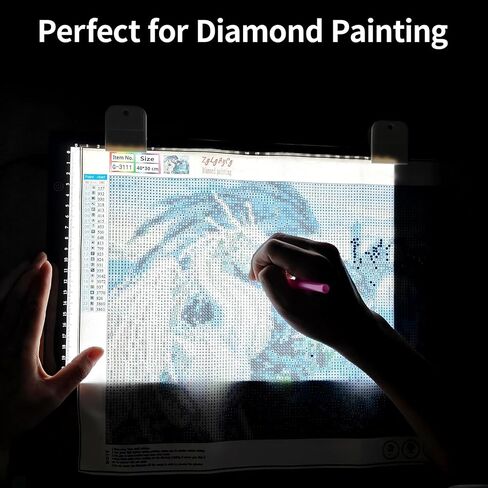 ELICE A4 LED Tracing Light Box مع 4 مقاطع ، لوحة ضوء فن الماس الرقيقة ، وسادة الضوء الساطع ، وضوء من أجل التتبع والرسم ، طاولة ضوء Artcraft لأعشاب الأعشاب الضارة ، الطلاء الماسي ، رسم in Kuwait