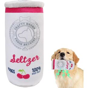 Plush Dog Toy, Crinkle Dog Toy, Wine Bottle Pet Toy for Small Medium Large Dogs
