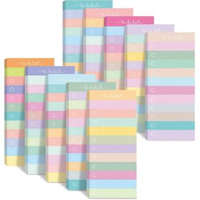 Censen 10 Pack 500 Sheets To Do List Notes Daily Checklist Notepads with 50 Sheets Each Undated Memo Pad Color Block To Do Note Pad Weekly Plan Notepad Organizer Planners (Fresh Color,Frame)