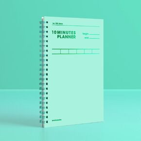 [Motemote] 10-Minute Weekly Planner, 10 Pages, Compact, Greenery, 2023