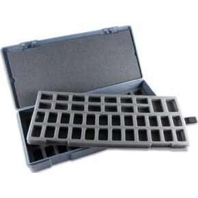 Chessex Figure Storage Box for 25mm Humanoids (80 Figure), Gray