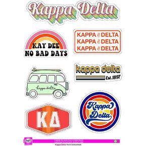 Kappa Delta - ورقة الملصقات - موضوع الرجعية