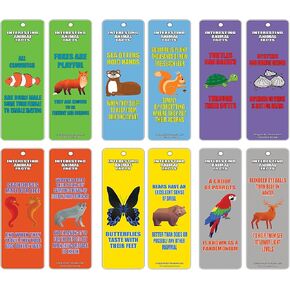 CREANOSO PET FUN FUN FACTS Learning Borkmark Cards (12 pack)-مجموعة جودة متميزة-الكلب ، الهامستر ، الإغوانا ، خنزير غينيا ، أرنب ، حقائق القط للأطفال-مكافآت المعلمين وحوافز الفصول الدراسية in Kuwait