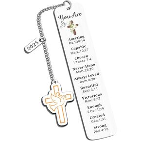 Baptism Gifts for Girl Boys Confirmation Gifts for Teen Girls Boys First Communion Gifts Christian Gifts for Women Men Religious Easter Basket Stuffers for Teens Kids Bible Bookmarks Stocking Stuffers