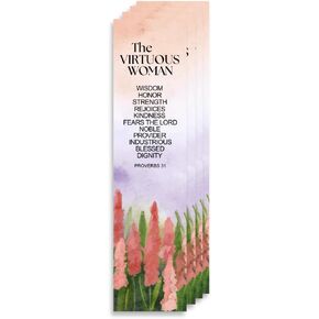 Christian 8’X2’ Bookmark for Women | Gift for Virtuous Woman (Spanish, 25 Pack Proverbs 31)