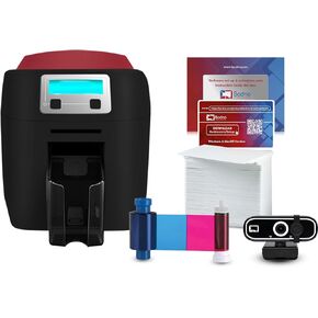 Bodno Magicard 400X Dual Sided ID Card Printer & Complete Supplies Package ID Software - Bronze Edition