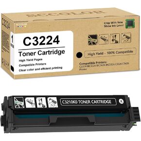 C3224 MC3224 Black Toner Cartridge Set (2,500 Pages Black,Extra High Yield-1 Packs) C3210K0 Toner CartridgeCompatible for Lexmark C3224 MC3224 MC3426 MC3326 C3326 C3426 Printer