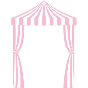 3pcs Pink Circus Party party carnival theme decorations white and pink porch porch lanner carnival tent for circus themus party party ice ice ream props decorations