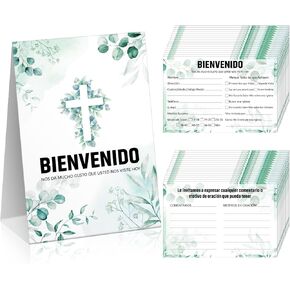 301 Pcs Spanish Church Visitor Cards Set Church Welcome Cards Double Sided Prayer Cards Prayer Request and Welcome Cards with Tent Cards Church Supplies for Church Greeting Praying