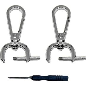 NIIIYTYB Snap Hook Swivel Clasp Set Detachable Carabiner Hooks with Screwdriver - D Ring Keychain Clips - Bag Strap Hardware for Purses, Crossbody Bags, Key Fobs, Pet Collars