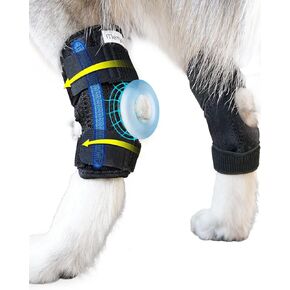 Dog Leg Brace for Rear Hock & Ankle, Canine Hind Leg Joint Compression Wrap for Torn ACL & CCL, Injury and Sprain Protection, Wound Care and Loss of Stability 1 Pair, Size: Small