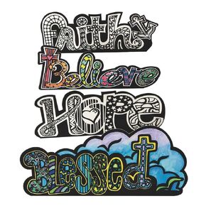 S&S Worldwide Stand Up Velvet Art Inspirational Sayings (Pack of 12)