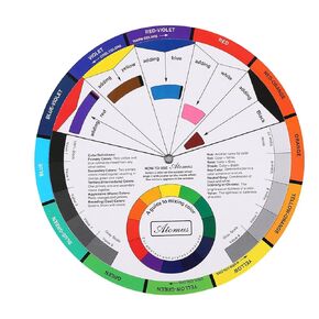 Color Wheel Color Wheel for Quilting 24×24×1 Professional Mix Round Tattoo Nail Pigment Color Wheel Paper Card Supplies