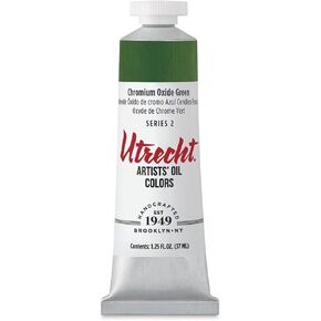 Utrecht Artists' Oil Paint - Chromium Oxide Green, 37 ml tube