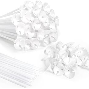 PP OPOUNT 35 Pieces Balloon Sticks, 12.6 inches Plastic Balloons Sticks, Balloon Holders for Anniversary, Wedding, Birthday, Party Decoration, Balloon Sticks with Base (Upgraded Version) in Saudi Arabia